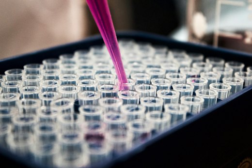 Scientist working in a modern laboratory